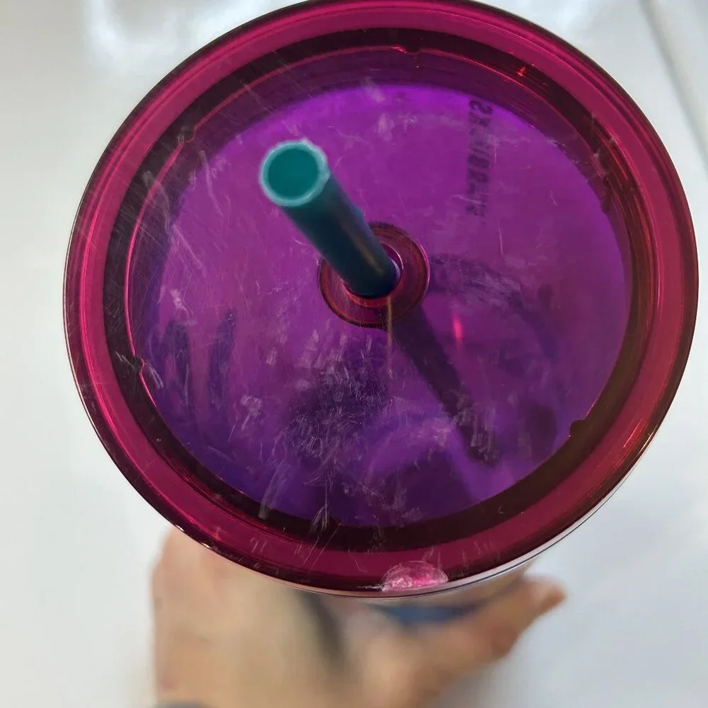Starbucks 2023 Holographic Teal Glacier Oil Slick Siren Mermaid Cup Cold Tumbler
